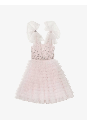 Manor sequin-embellished cotton-tulle dress 4-11 years