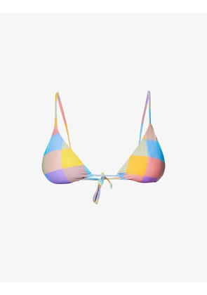 Cooper graphic-print bikini top