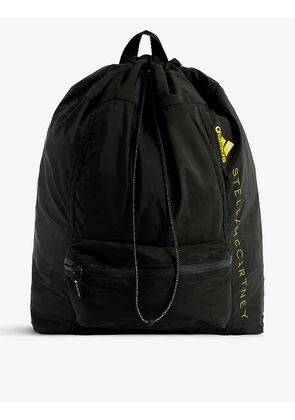 Gym Sack brand-print recycled-polyester backpack