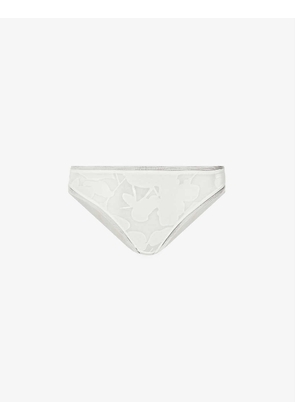 Ombrage semi-sheer mid-rise stretch-woven briefs