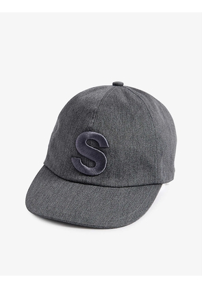 Brand-embroidered adjustable cotton-twill baseball cap