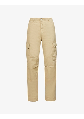 Six-pocket relaxed-fit straight-leg organic-cotton cargo trousers