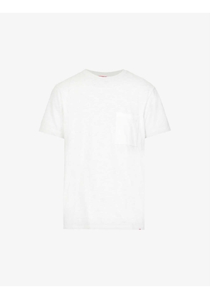 Chest-pocket crewneck cotton-jersey T-shirt