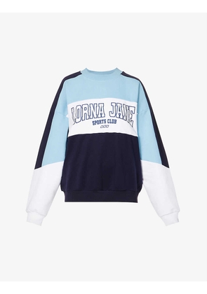 Sports Club brand-print cotton-jersey sweatshirt