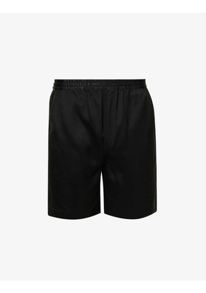 Mid-rise relaxed-fit woven pyjama shorts