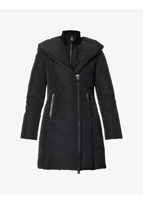 Kay quilted regular-fit shell-down hooded coat