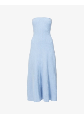 Camille sleeveless cotton-blend knitted midi dress