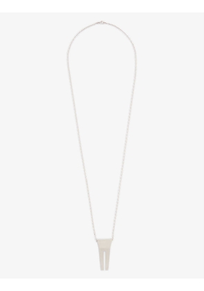 Open Trunk silver-toned brass necklace