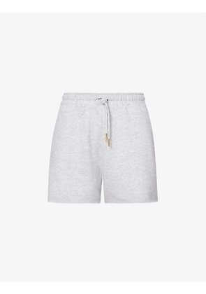 Drawstring-waist loose-fit cotton-blend shorts