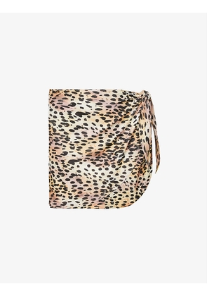 Leg Daze leopard-print stretch-woven sarong