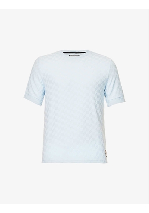 Dune geometric-pattern regular-fit stretch-jersey T-shirt
