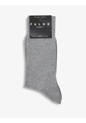Family cotton and recycled-polyamide blend socks