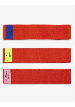 Brand-print woven resistance bands pack of three