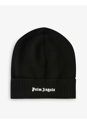 Logo-embossed cotton-knit beanie