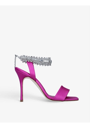 Parinasan 105 crystal-embellished satin heeled sandals