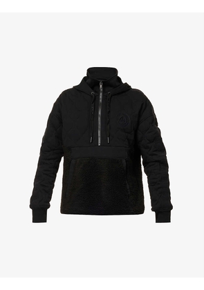 Newkirk half-zip cotton-jersey and recycled-polyester hoody