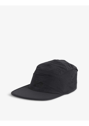 Running brand-embossed woven baseball cap