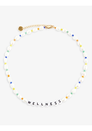 Wellness stainless-steel beaded necklace