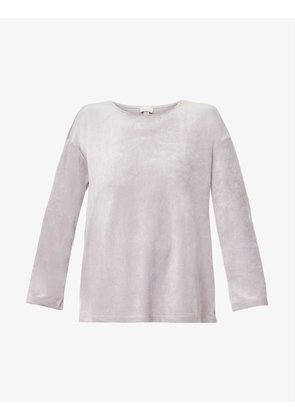 Favourites relaxed-fit velour pyjama top