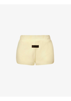 ESSENTIALS high-rise brand-patch cotton-blend shorts