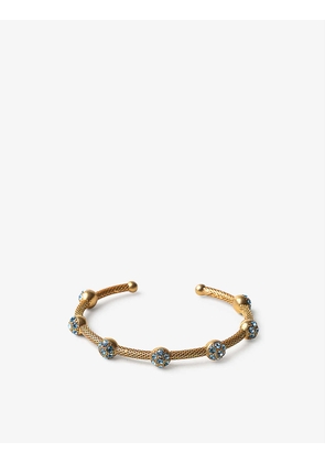 Sonia Petroff Reef 24ct yellow gold-plated brass and Swarovski crystal bracelet