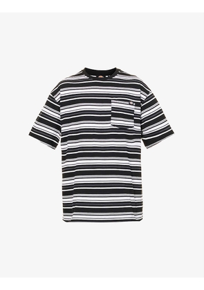 Westover striped brand-appliqué relaxed-fit cotton T-shirt