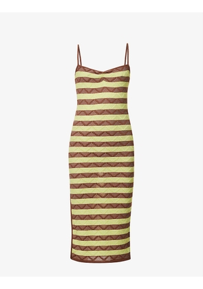 Ardy striped stretch-knit midi dress