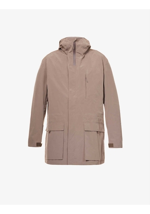 Dorico hooded drawstring-waist shell parka jacket