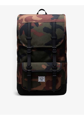 Little America brand-patch recycled-polyester backpack