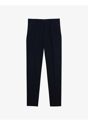 Gaulby contrast-stitch cotton and linen-blend trousers