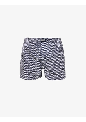 Logo-print relaxed-fit cotton-poplin boxers