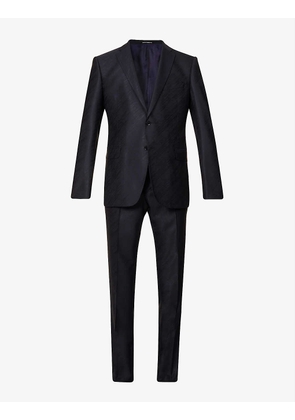 Single-breasted regular-fit wool-blend tuxedo suit