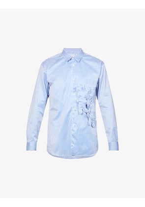 3D Bear-embellished regular-fit cotton-poplin shirt