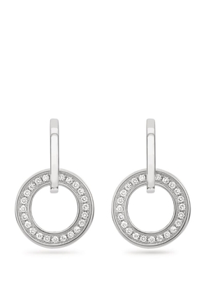 Boodles White Gold And Diamond Classic Roulette Earrings