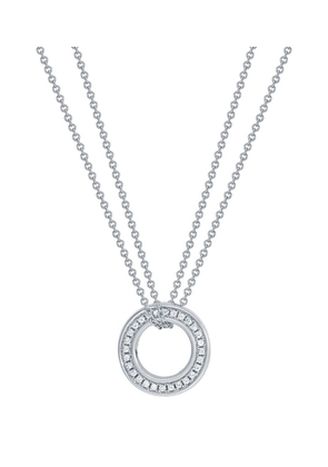 Boodles White Gold And Diamond Roulette Pendant Necklace