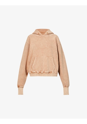 Ribbed-trim relaxed-fit cotton-jersey hoody