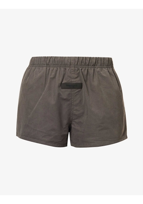 ESSENTIALS brand-patch cotton-blend shorts