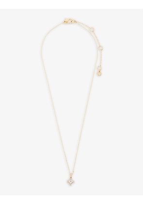 Mini pendant cubic zirconia and metal necklace