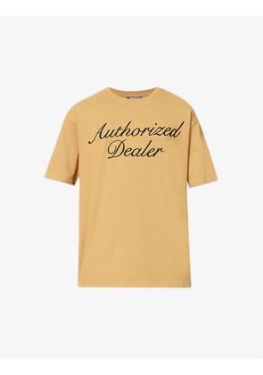 Authorised Dealer text-embroidered cotton-jersey T-shirt