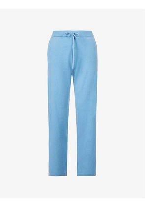 Wide-leg high-rise cashmere trousers
