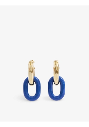 Link brass and resin earrings