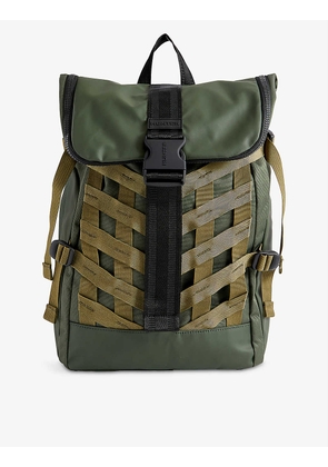 Explorer panelled woven backpack