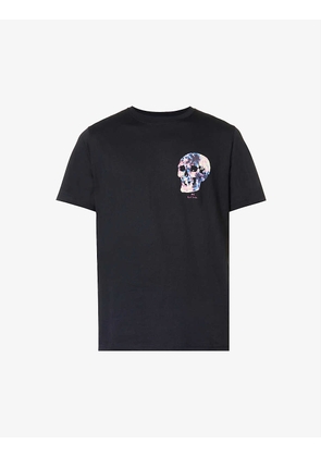 Skull-print organic-cotton jersey T-shirt