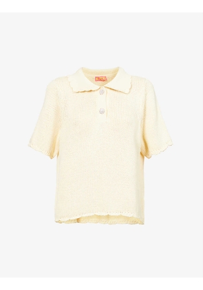 Aida relaxed-fit cotton-knit polo shirt
