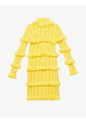 Carni tassel-trim rayon-knitted mini dress
