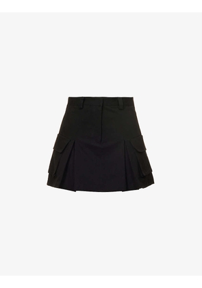 Audrey pleated cotton mini skirt