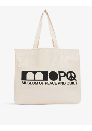 Logo-print cotton tote bag
