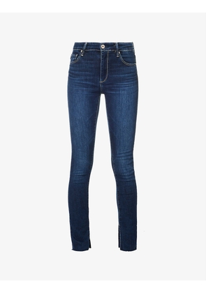 Farrah skinny high-rise stretch-denim cotton-blend jeans