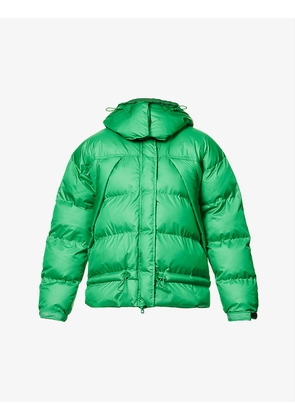High-neck padded recycled-polyester jacket