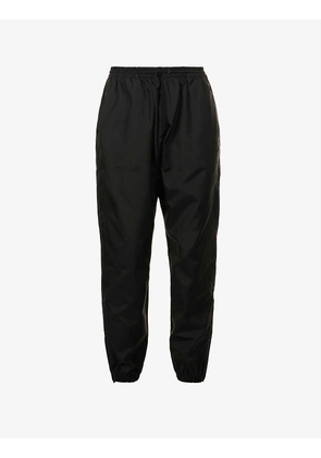 Relaxed-fit tapered-leg mid-rise shell trousers